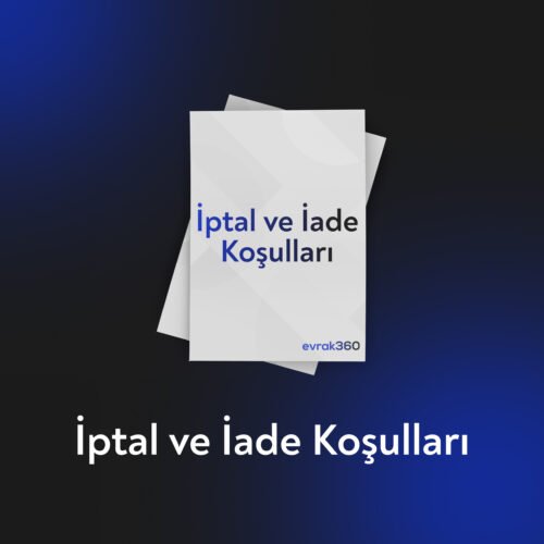 İptal ve İade Politikası